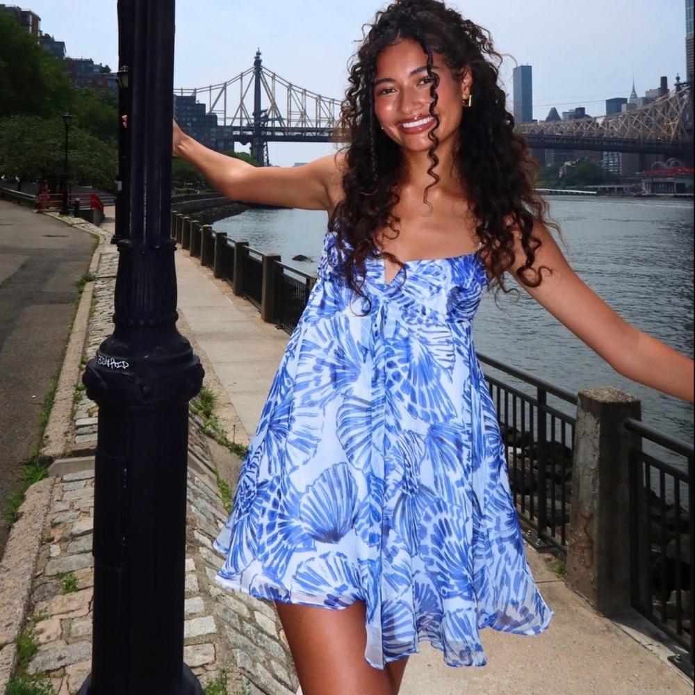 Amanda Uprichard Liana Dress in Shell Print